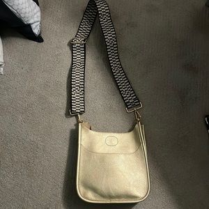 Gold shoulder bag